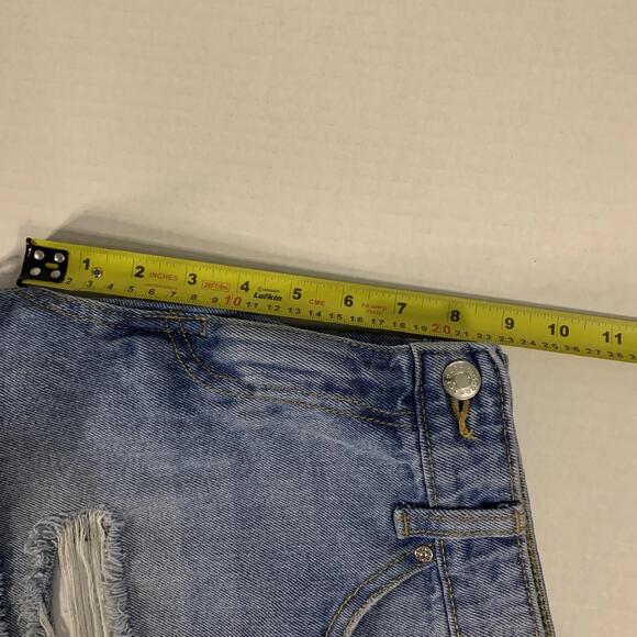 low rise distressed mini shorts - Picture 8 of 8